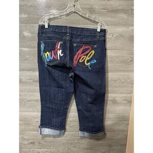 Southpole Embellished Straight Capri Jeans Size 14 Women's Denim Pants
